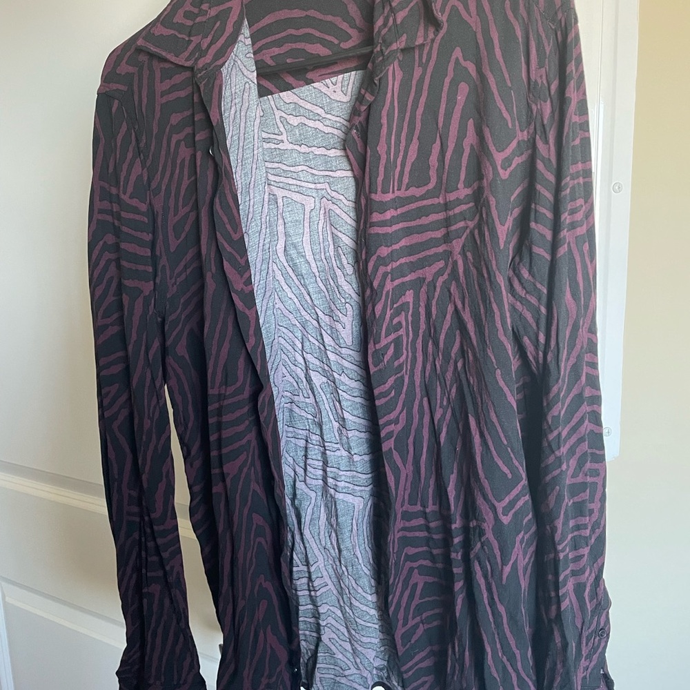 Jack & Jones Black and Purple Patterned Shirt